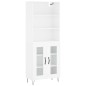 vidaXL Highboard Hochglanz-Weiß 69,5x34x180 cm Holzwerkstoff vidaXL Highboard Hochglanz-Weiß 69,5x34x180 cm Holzwerkstoff