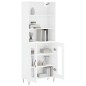 vidaXL Highboard Hochglanz-Weiß 69,5x34x180 cm Holzwerkstoff vidaXL Highboard Hochglanz-Weiß 69,5x34x180 cm Holzwerkstoff