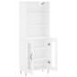 vidaXL Highboard Hochglanz-Weiß 69,5x34x180 cm Holzwerkstoff vidaXL Highboard Hochglanz-Weiß 69,5x34x180 cm Holzwerkstoff