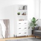 vidaXL Highboard Hochglanz-Weiß 69,5x34x180 cm Holzwerkstoff vidaXL Highboard Hochglanz-Weiß 69,5x34x180 cm Holzwerkstoff