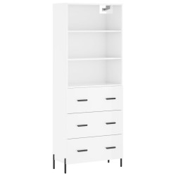 vidaXL Highboard Hochglanz-Weiß 69,5x34x180 cm Holzwerkstoff