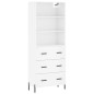 vidaXL Highboard Hochglanz-Weiß 69,5x34x180 cm Holzwerkstoff vidaXL Highboard Hochglanz-Weiß 69,5x34x180 cm Holzwerkstoff