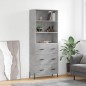 vidaXL Highboard Betongrau 69,5x34x180 cm Holzwerkstoff vidaXL Highboard Betongrau 69,5x34x180 cm Holzwerkstoff
