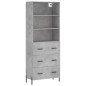 vidaXL Highboard Betongrau 69,5x34x180 cm Holzwerkstoff vidaXL Highboard Betongrau 69,5x34x180 cm Holzwerkstoff