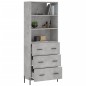 vidaXL Highboard Betongrau 69,5x34x180 cm Holzwerkstoff vidaXL Highboard Betongrau 69,5x34x180 cm Holzwerkstoff