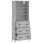vidaXL Highboard Betongrau 69,5x34x180 cm Holzwerkstoff vidaXL Highboard Betongrau 69,5x34x180 cm Holzwerkstoff