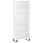 vidaXL Highboard Hochglanz-Weiß 69,5x32,5x180 cm Holzwerkstoff vidaXL Highboard Hochglanz-Weiß 69,5x32,5x180 cm Holzwerkstoff
