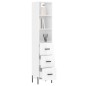 vidaXL Highboard Hochglanz-Weiß 34,5x34x180 cm Holzwerkstoff vidaXL Highboard Hochglanz-Weiß 34,5x34x180 cm Holzwerkstoff