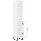 vidaXL Highboard Hochglanz-Weiß 34,5x34x180 cm Holzwerkstoff vidaXL Highboard Hochglanz-Weiß 34,5x34x180 cm Holzwerkstoff