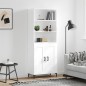 vidaXL Highboard Hochglanz-Weiß 69,5x34x180 cm Holzwerkstoff vidaXL Highboard Hochglanz-Weiß 69,5x34x180 cm Holzwerkstoff