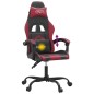 Gaming-Stuhl Drehbar Schwarz und Weinrot Kunstleder Gaming-Stuhl Drehbar Schwarz und Weinrot Kunstleder