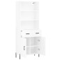 vidaXL Highboard Hochglanz-Weiß 69,5x34x180 cm Holzwerkstoff vidaXL Highboard Hochglanz-Weiß 69,5x34x180 cm Holzwerkstoff