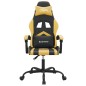 Gaming-Stuhl Drehbar Schwarz und Golden Kunstleder Gaming-Stuhl Drehbar Schwarz und Golden Kunstleder