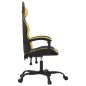 Gaming-Stuhl Drehbar Schwarz und Golden Kunstleder Gaming-Stuhl Drehbar Schwarz und Golden Kunstleder