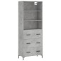 vidaXL Highboard Betongrau 69,5x34x180 cm Holzwerkstoff vidaXL Highboard Betongrau 69,5x34x180 cm Holzwerkstoff