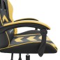 Gaming-Stuhl Drehbar Schwarz und Golden Kunstleder Gaming-Stuhl Drehbar Schwarz und Golden Kunstleder