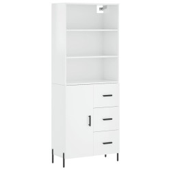 vidaXL Highboard Hochglanz-Weiß 69,5x34x180 cm Holzwerkstoff