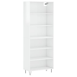 vidaXL Highboard Hochglanz-Weiß 69,5x32,5x180 cm Holzwerkstoff