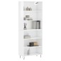 vidaXL Highboard Hochglanz-Weiß 69,5x32,5x180 cm Holzwerkstoff vidaXL Highboard Hochglanz-Weiß 69,5x32,5x180 cm Holzwerkstoff