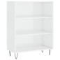 vidaXL Highboard Hochglanz-Weiß 69,5x32,5x180 cm Holzwerkstoff vidaXL Highboard Hochglanz-Weiß 69,5x32,5x180 cm Holzwerkstoff