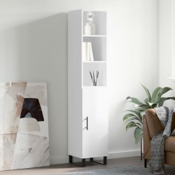 vidaXL Highboard Hochglanz-Weiß 34,5x34x180 cm Holzwerkstoff