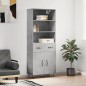 vidaXL Highboard Betongrau 69,5x34x180 cm Holzwerkstoff vidaXL Highboard Betongrau 69,5x34x180 cm Holzwerkstoff