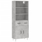vidaXL Highboard Betongrau 69,5x34x180 cm Holzwerkstoff vidaXL Highboard Betongrau 69,5x34x180 cm Holzwerkstoff