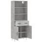 vidaXL Highboard Betongrau 69,5x34x180 cm Holzwerkstoff vidaXL Highboard Betongrau 69,5x34x180 cm Holzwerkstoff