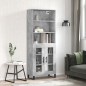 vidaXL Highboard Betongrau 69,5x34x180 cm Holzwerkstoff vidaXL Highboard Betongrau 69,5x34x180 cm Holzwerkstoff