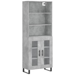 vidaXL Highboard Betongrau 69,5x34x180 cm Holzwerkstoff
