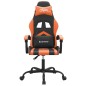 Gaming-Stuhl Drehbar Schwarz und Orange Kunstleder Gaming-Stuhl Drehbar Schwarz und Orange Kunstleder