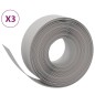 vidaXL Rasenkanten 3 Stk. Grau 10 m 20 cm Polyethylen vidaXL Rasenkanten 3 Stk. Grau 10 m 20 cm Polyethylen