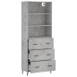 vidaXL Highboard Betongrau 69,5x34x180 cm Holzwerkstoff vidaXL Highboard Betongrau 69,5x34x180 cm Holzwerkstoff