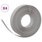 vidaXL Rasenkanten 4 Stk. Grau 10 m 10 cm Polyethylen vidaXL Rasenkanten 4 Stk. Grau 10 m 10 cm Polyethylen