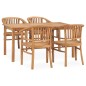 vidaXL 5-tlg. Garten-Essgruppe Massivholz Teak vidaXL 5-tlg. Garten-Essgruppe Massivholz Teak