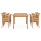 vidaXL 5-tlg. Garten-Essgruppe Massivholz Teak vidaXL 5-tlg. Garten-Essgruppe Massivholz Teak