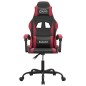 Gaming-Stuhl Drehbar Schwarz und Weinrot Kunstleder Gaming-Stuhl Drehbar Schwarz und Weinrot Kunstleder