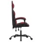 Gaming-Stuhl Drehbar Schwarz und Weinrot Kunstleder Gaming-Stuhl Drehbar Schwarz und Weinrot Kunstleder
