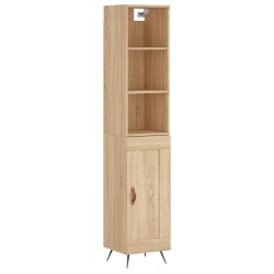 vidaXL Highboard Sonoma-Eiche 34,5x34x180 cm Holzwerkstoff