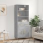vidaXL Highboard Betongrau 69,5x34x180 cm Holzwerkstoff vidaXL Highboard Betongrau 69,5x34x180 cm Holzwerkstoff