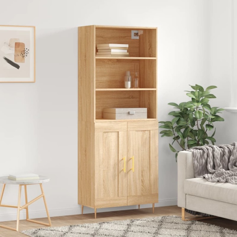 vidaXL Highboard Sonoma-Eiche 69,5x34x180 cm Holzwerkstoff vidaXL Highboard Sonoma-Eiche 69,5x34x180 cm Holzwerkstoff