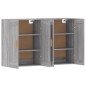 vidaXL Wandschränke 2 Stk. Grau Sonoma Holzwerkstoff vidaXL Wandschränke 2 Stk. Grau Sonoma Holzwerkstoff