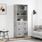 vidaXL Highboard Betongrau 69,5x34x180 cm Holzwerkstoff vidaXL Highboard Betongrau 69,5x34x180 cm Holzwerkstoff