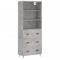 vidaXL Highboard Betongrau 69,5x34x180 cm Holzwerkstoff vidaXL Highboard Betongrau 69,5x34x180 cm Holzwerkstoff