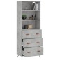vidaXL Highboard Betongrau 69,5x34x180 cm Holzwerkstoff vidaXL Highboard Betongrau 69,5x34x180 cm Holzwerkstoff