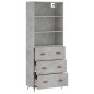 vidaXL Highboard Betongrau 69,5x34x180 cm Holzwerkstoff vidaXL Highboard Betongrau 69,5x34x180 cm Holzwerkstoff