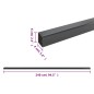 vidaXL Zaunpfosten 10 Stk. Grau 240 cm Stahl vidaXL Zaunpfosten 10 Stk. Grau 240 cm Stahl