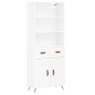 vidaXL Highboard Hochglanz-Weiß 69,5x34x180 cm Holzwerkstoff vidaXL Highboard Hochglanz-Weiß 69,5x34x180 cm Holzwerkstoff