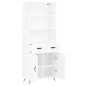 vidaXL Highboard Hochglanz-Weiß 69,5x34x180 cm Holzwerkstoff vidaXL Highboard Hochglanz-Weiß 69,5x34x180 cm Holzwerkstoff