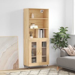 vidaXL Highboard Sonoma-Eiche 69,5x34x180 cm Holzwerkstoff